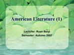 American Literature 1