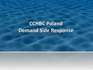 CCHBC Poland Demand Side Response