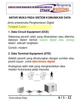 Komunikasi Data 6 / 1 - 12