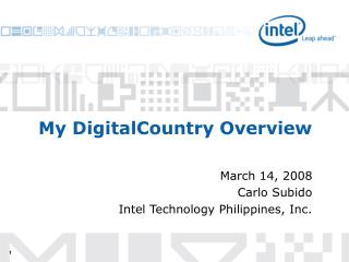 My DigitalCountry Overview