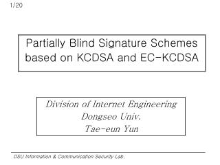 Partially Blind Signature Schemes based on KCDSA and EC-KCDSA