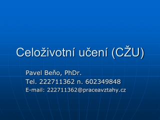 Celoživotní učení (CŽU)