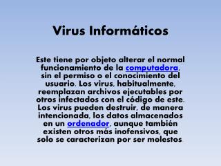 Virus Informáticos