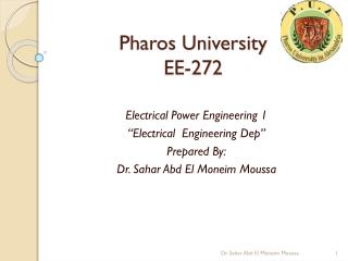 Pharos University EE-272