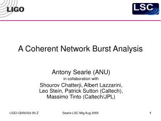 A Coherent Network Burst Analysis