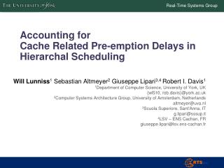 Accounting for Cache Related Pre-emption Delays in Hierarchal Scheduling