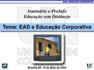 Seminário e-ProInfo Educação sem Distância