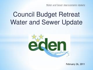 Water and Sewer Improvements Update