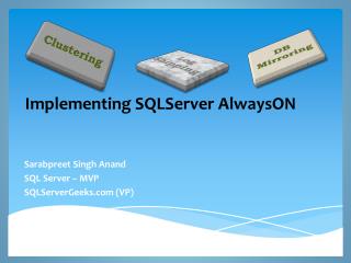 Implementing SQLServer AlwaysON