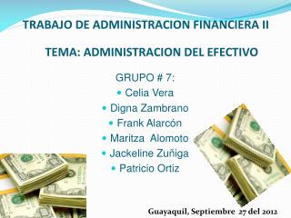 TRABAJO DE ADMINISTRACION FINANCIERA II
