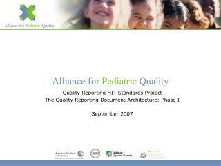 Quality Reporting HIT Standards Project The Quality Reporting Document Architecture: Phase I