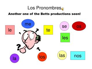 Los Pronombres Another one of the Betts productions seen!