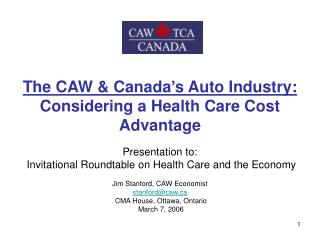 The Canadian Auto Industry: Key Features