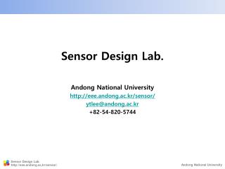 Sensor Design Lab.