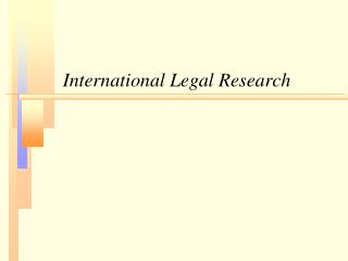 International Legal Research