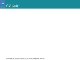 CV Quiz