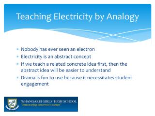Teaching Electricity by Analogy