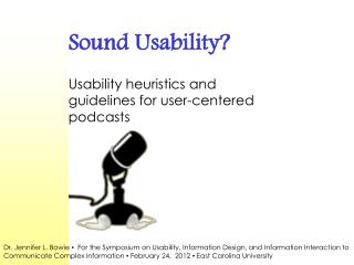 Sound Usability?
