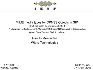 Ranjith Mukundan Wipro Technologies