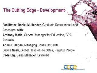 The Cutting Edge - Development