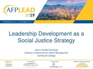 Leadership Development as a Social Justice Strategy