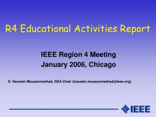 R4 Educational Activities Report