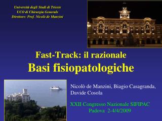 Fast-Track: il razionale Basi fisiopatologiche