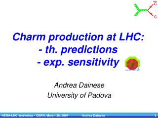 Charm production at LHC: - th. predictions - exp. sensitivity