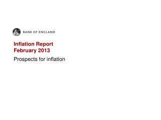 Inflation Report February 2013