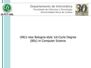 UNL’s new Bologna-style 1st-Cycle Degree (BSc) in Computer Science