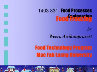 1403 331 Food Processes Engineering