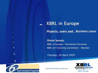 XBRL in Europe Projects, users and…