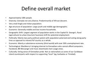 Define overall market
