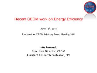 Inês Azevedo Executive Director, CEDM Assistant Eesearch Professor, EPP