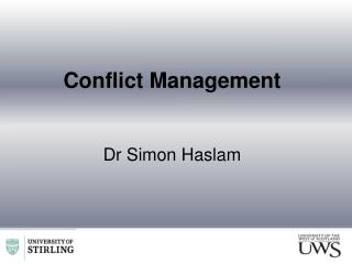 Conflict Management