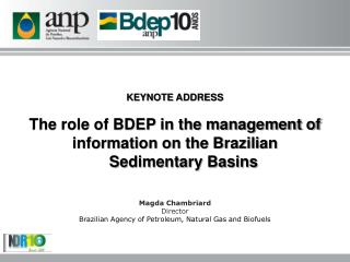 KEYNOTE ADDRESS The role of BDEP in the management of information on the Brazilian