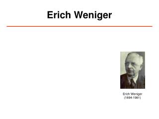 Erich Weniger