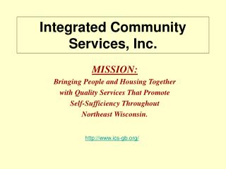 Integrated Community Services, Inc.