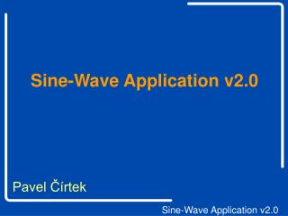 Sine-Wave Application v2.0
