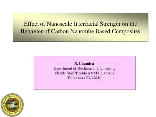 Effect of Nanoscale Interfacial Strength on the Behavior of Carbon Nanotube Based Composites
