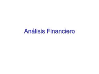 Análisis Financiero