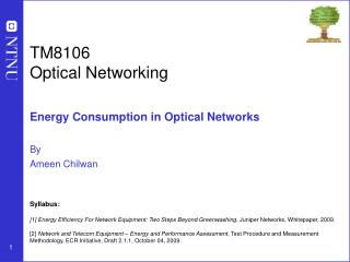 TM8106 Optical Networking