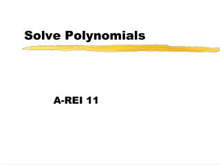 Solve Polynomials