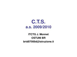 C.T.S. a.s. 2009/2010