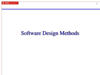 Software Design Methods