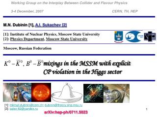 mixings in the MSSM with explicit CP violation in the Higgs sector