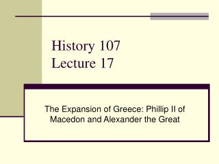 History 107 Lecture 17