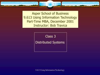Class 3 Distributed Systems
