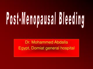 Dr. Mohammed Abdalla Egypt, Domiat general hospital