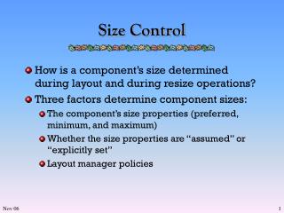 Size Control